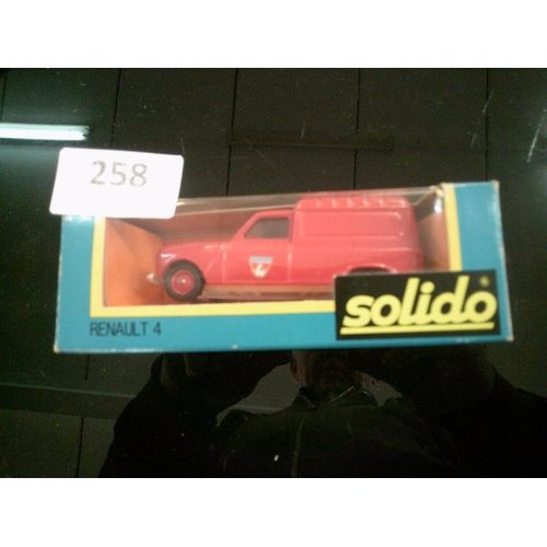 258 - Vintage Renault 4 Solido Model Van