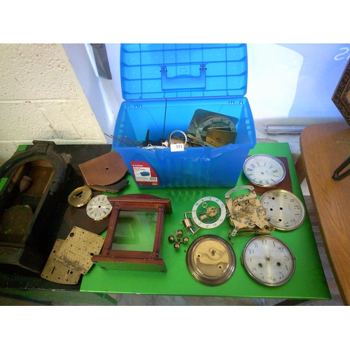 321 - Table Lot of Clock Parts