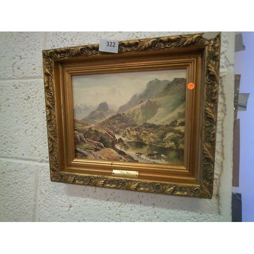 322 - River Scene in Gilt Frame