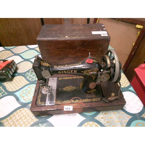 466 - Vintage Sewing Machine & Case