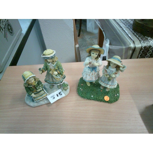 515 - 2 Leonardo Collectables (Butterfly Catchers by Christine Haworth & First Flowers by Christine Hawort... 