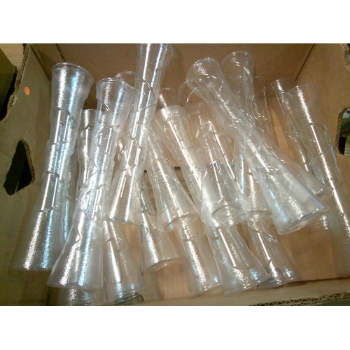 526 - Box of Plastic Bud Vases