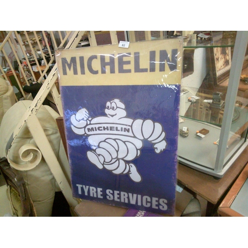 82 - Large Michelin Tin Sign (20