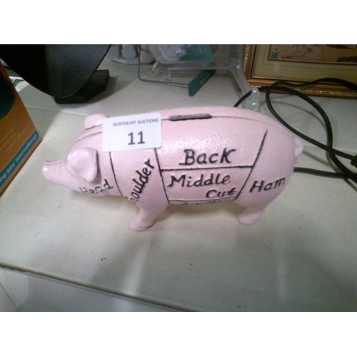 11 - Cast Iron Pig Moneybox