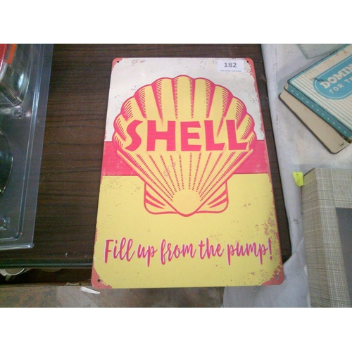 182 - Shell Tin Sign (12