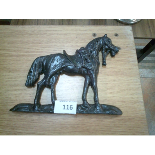 116 - Old Cast Iron Horse Wall Hanging