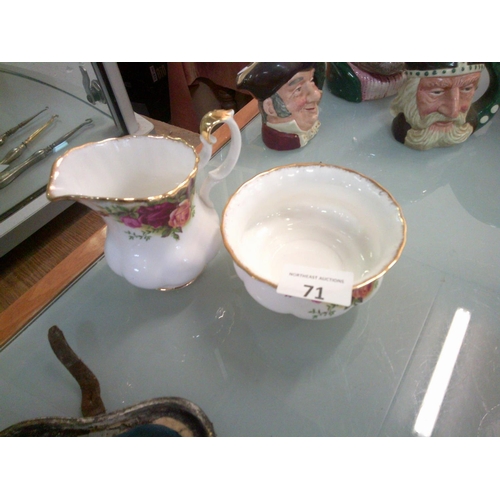 71 - Old Country Rose Sugar & Creamer