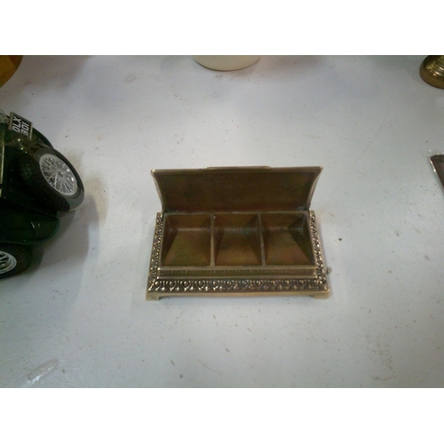 45 - Vintage Brass Stamp Box