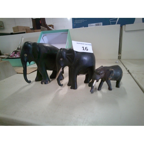 16 - 3 Ornamental Elephants