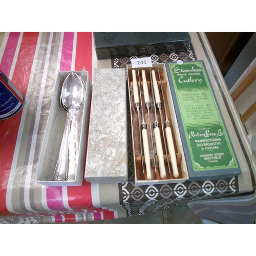 241 - Art Deco Cutlery Sets x 2