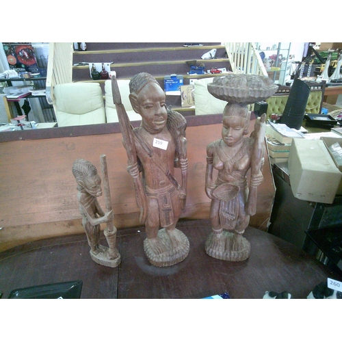 259 - 3 African Carvings