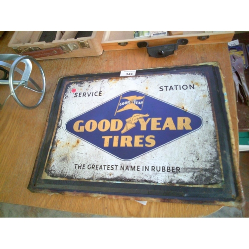 341 - Goodyear Tin Sign