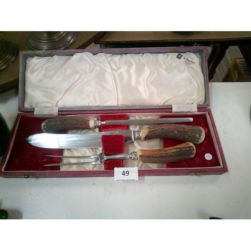 49 - Bone Handled Carving Set