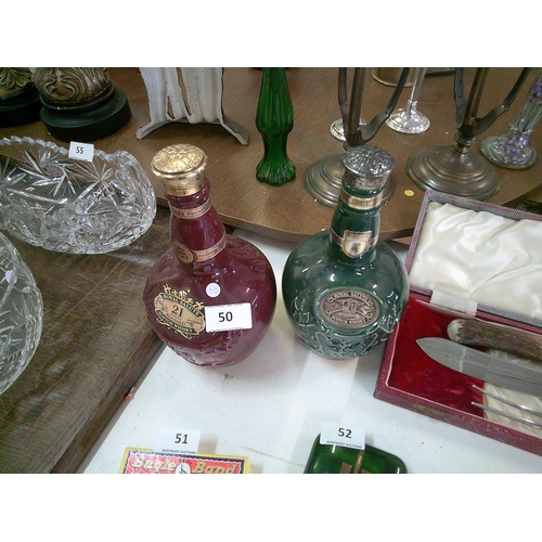 50 - 2 Whiskey Decanters