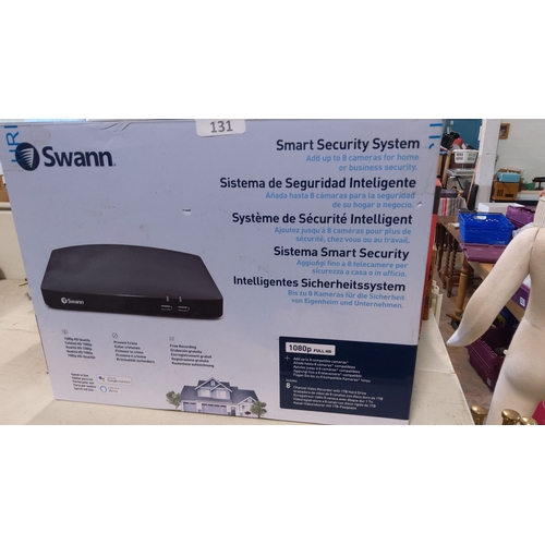 131 - Swann Smart Security System, compatible with up to 8 cameras. Features 1080p HD quality with 1TB har... 