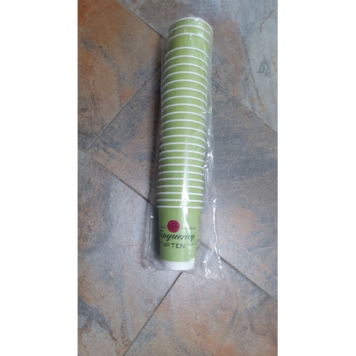 144 - Box of Tanqueray No. Ten disposable green paper cups. Includes approximately 400 cups.