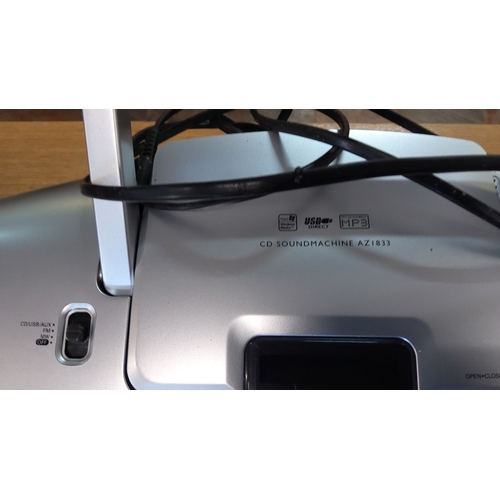 250 - Philips CD Soundmachine AZ1833 with FM/MW radio and USB Direct capabilities.