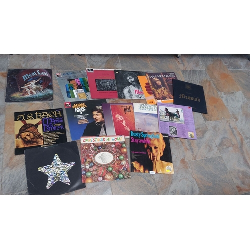 251 - Lot of LP vinyl records featuring a variety of music genres including classical, choral, folk, and p... 