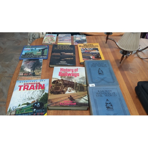 281 - Collection of 12 railway-themed books, including 