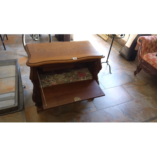 302 - The oak chest is designed in a French Provincial style with three drawers. It is detailed with carvi... 