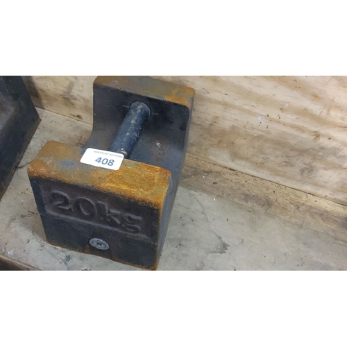 408 - 20kg cast iron weight with integrated handle