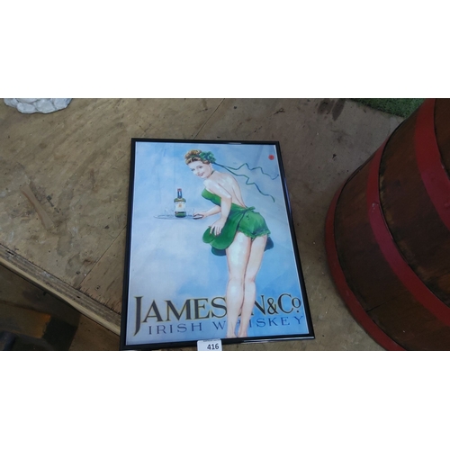 416 - Framed Jameson & Co. Advertisement in Frame