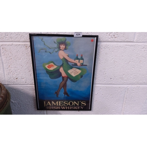 424 - Framed Jameson's Irish Whiskey advertisement print