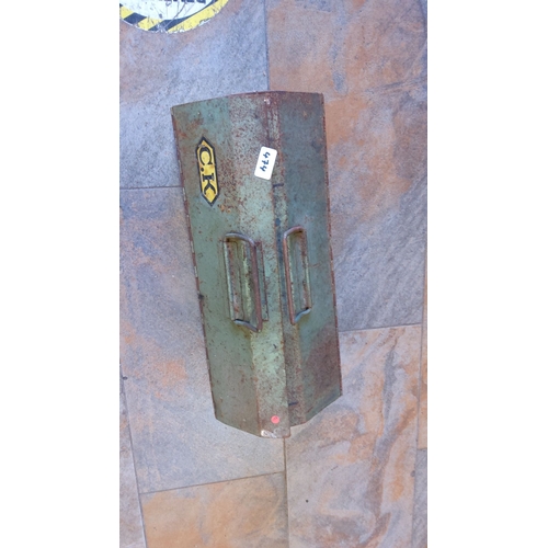 474 - Vintage CK Metal Toolbox with Dual Handles, Green with Rust Patina, Approx. 22 inches in Length.