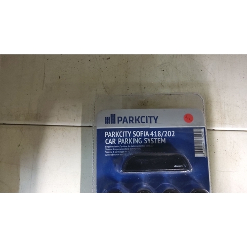 138 - Parkcity Sofia 4/18/202 Car Parking System in original packaging, featuring sensors and a display un... 