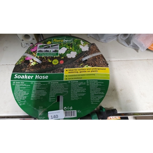 140 - Florabest Soaker Hose, 15 meters. Gentle on plants, and water-conserving.