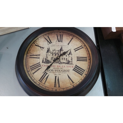 223 - Rustic wall clock with Roman numerals and 