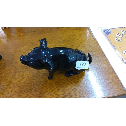 123 - Cast Iron Pig Moneybox