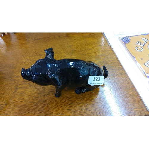 123 - Cast Iron Pig Moneybox