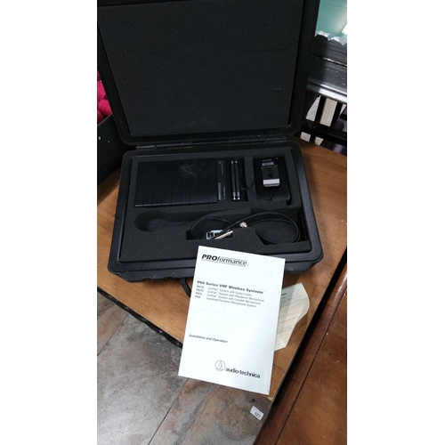 132 - Audio-Technica PROformance P60 Series VHF Wireless System in original carrying case. Includes UniPak... 