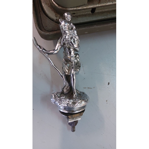 208 - Silver Plated St Christopher Car Mascot (desmo - early 1920s)