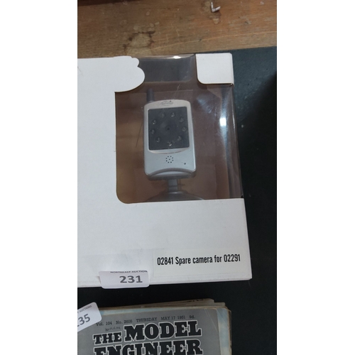 231 - Boxed spare camera model 02841 for unit 02291.(Baby monitor by Summer)