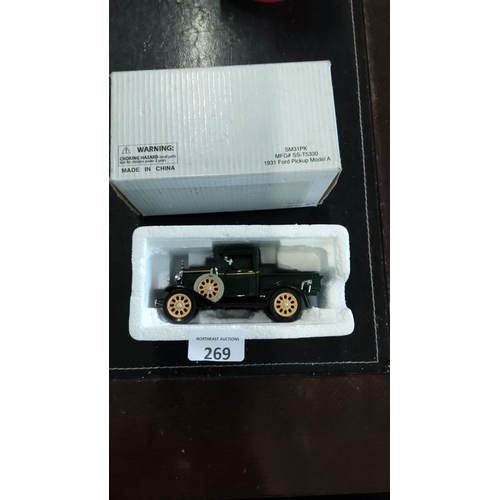 269 - 1931 Ford Pickup Model A die-cast model. Brand MFG# SS-T5330, SM31PK. Packaged in original box. Made... 