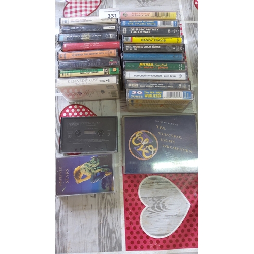 331 - Collection of 27 cassette tapes featuring various artists such as Billy Joel, Gloria Estefan, Paul M... 