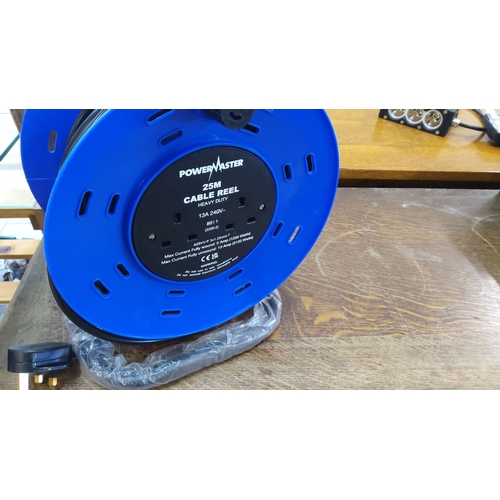 55 - PowerMaster 25m Cable Reel. Heavy-duty, 13A/240V with maximum 3120 Watts unwound capacity. A05VV-F 3... 