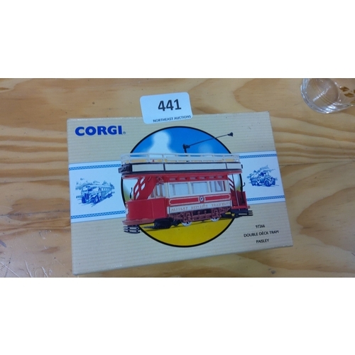 441 - Corgi 97766 Double Deck Tram - Paisley model. Boxed.