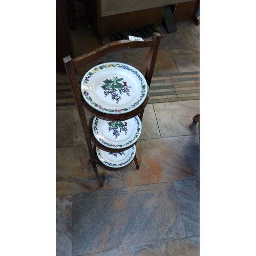 277 - Set of three Royal Worcester 'Herbs' porcelain plates, decorated with botanical motifs and mounted o... 