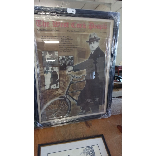 286 - Framed Commemorative Edition of 