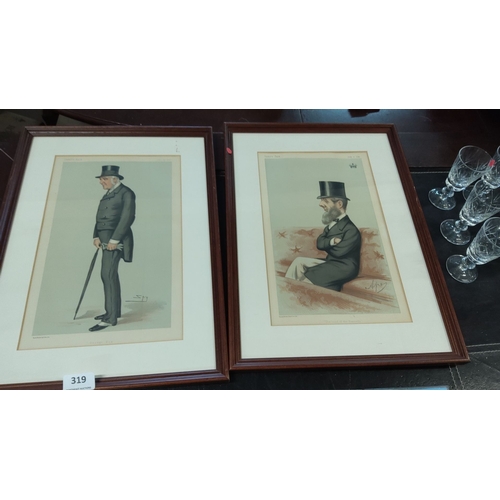 319 - Pair of framed Vanity Fair lithographs. Produced by 