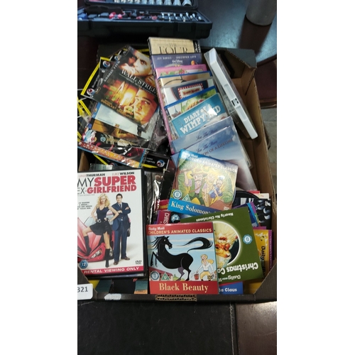 321 - Mixed lot of DVDs featuring various titles such as 