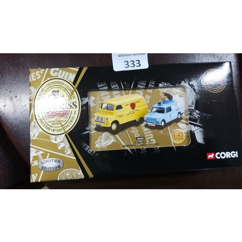 333 - Corgi Limited Edition Die-cast Model Vehicles,from the Guinness Collection. Bedford CA Van & Mini Va... 