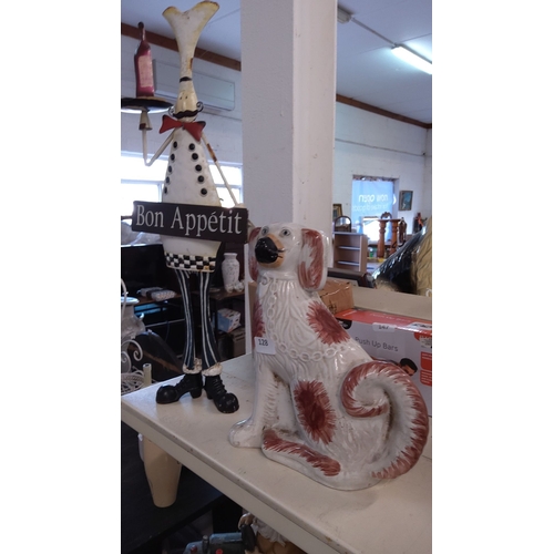 128 - Quirky metal chef figurine with 