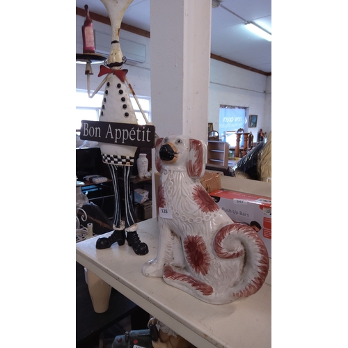 128 - Quirky metal chef figurine with 
