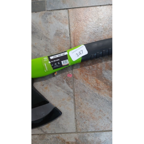 147 - Toolzone 800g Hand Axe with 70% Fibreglass Handle.