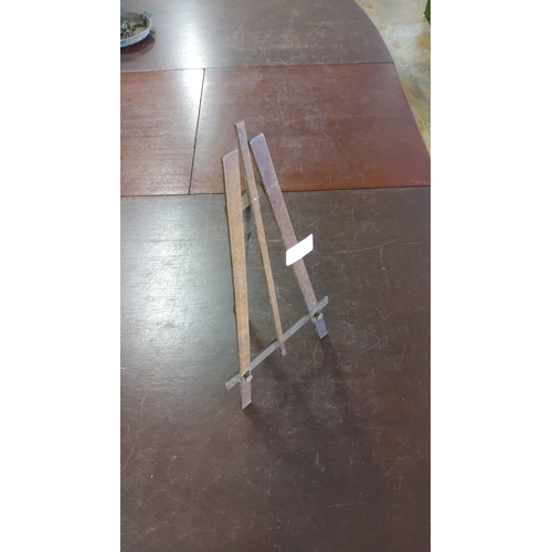 178 - Antique wooden apprentice piece tabletop easel, adjustable.
