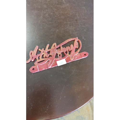 220 - Arthur Guinness Cast Iron Sign